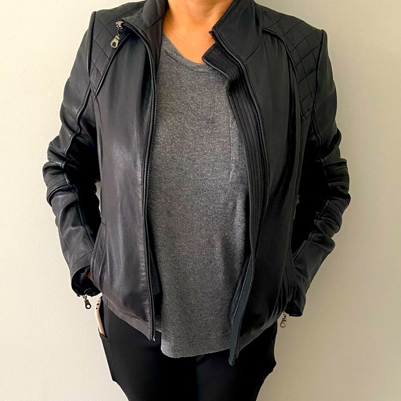 DKNY GENUINE LEATHER Jacket - Picture 1 of 6